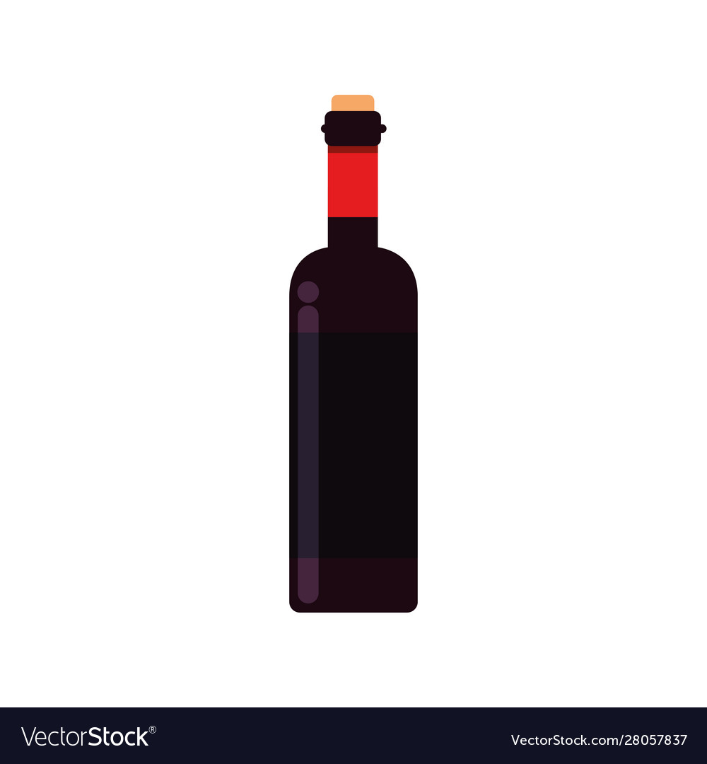 Wine bottle flat style icon