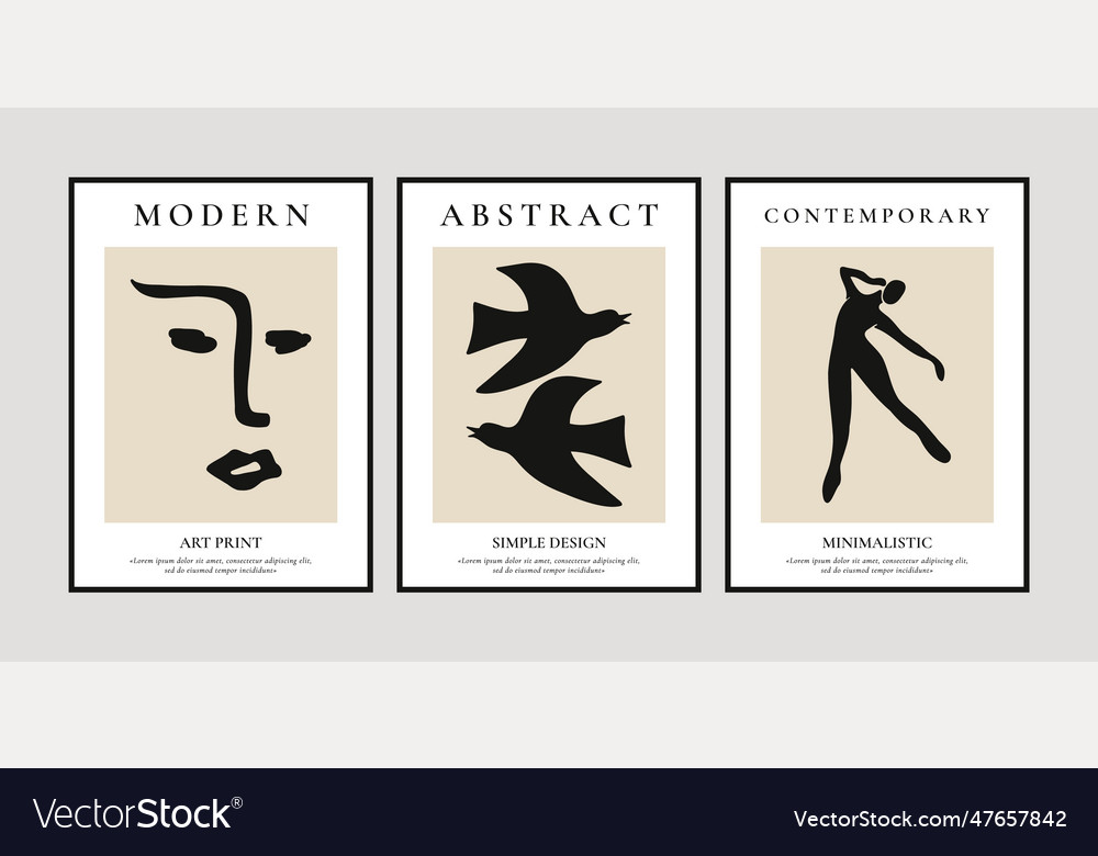 Abstract Minimalist Bird Print