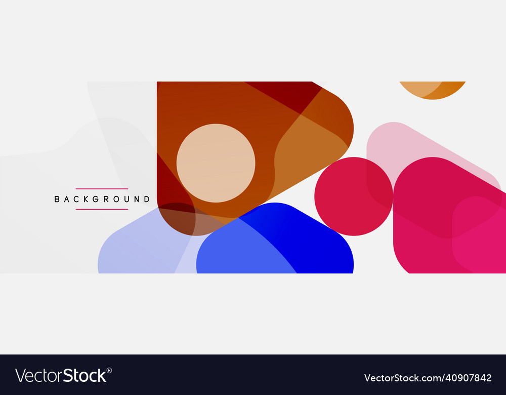 Abstract round geometric shapes and circles Vector Image