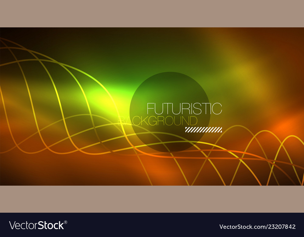 Abstract shiny glowinng color wave design element