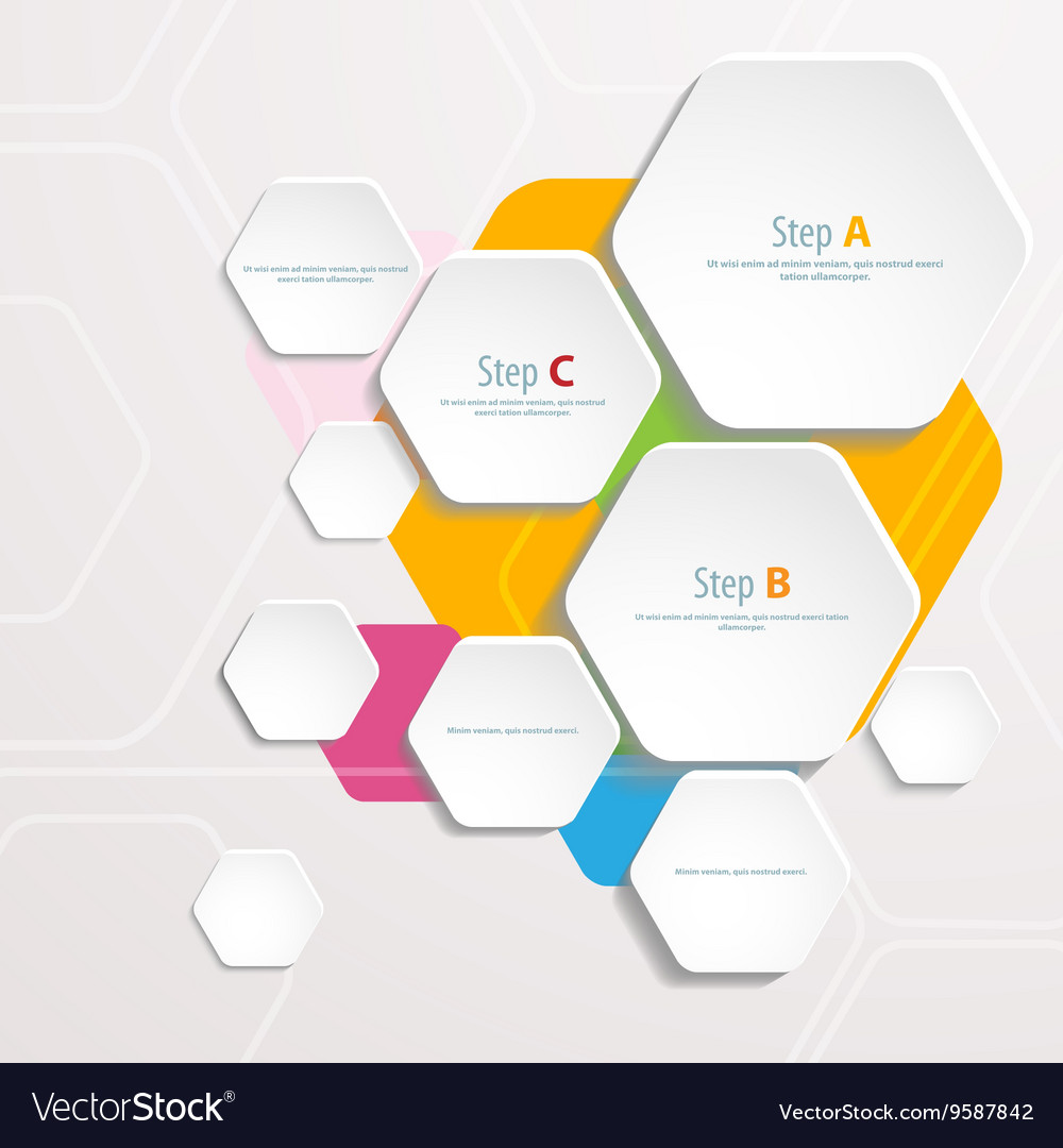 Background polygons cut paper- design template