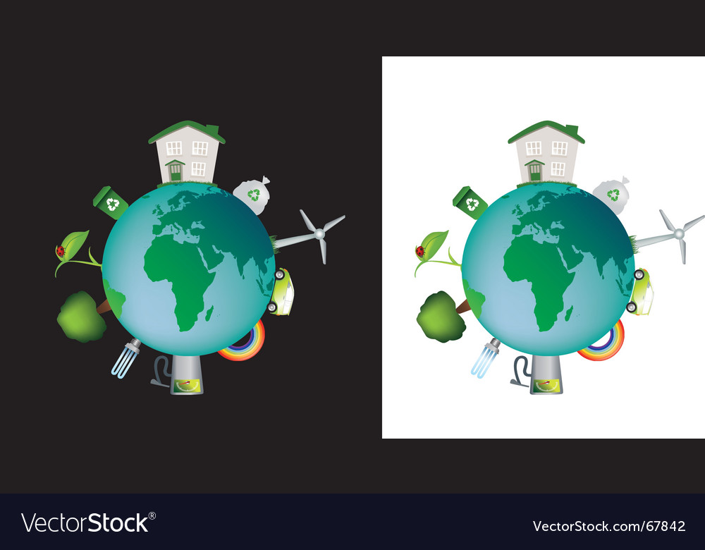Eco globe Royalty Free Vector Image - VectorStock