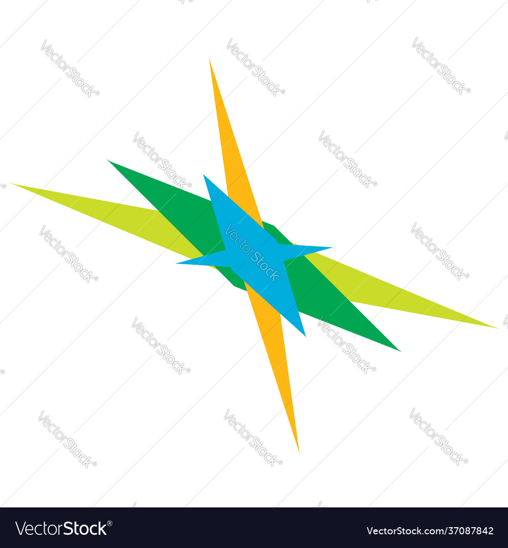 Edgy geometric abstract design element pointy