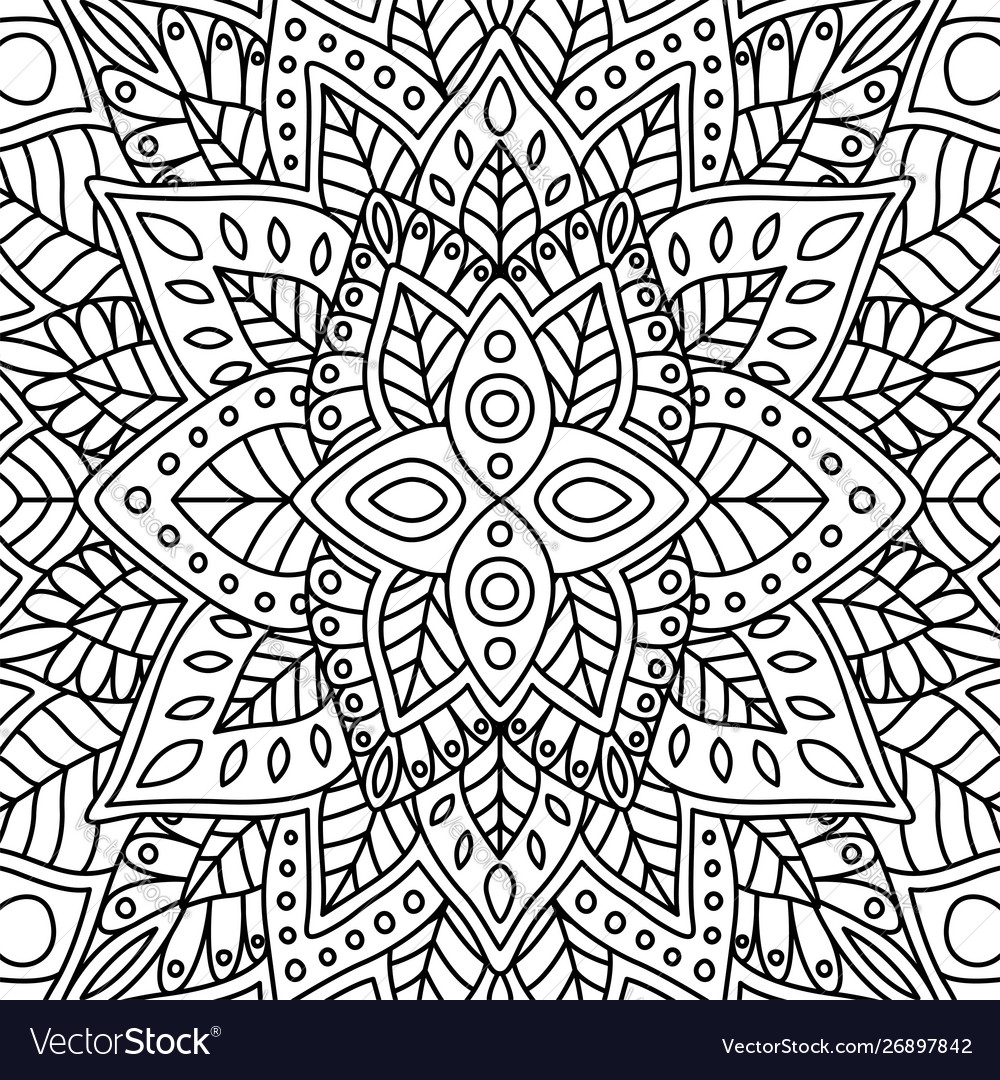 Floral Seamless Pattern - Black & White