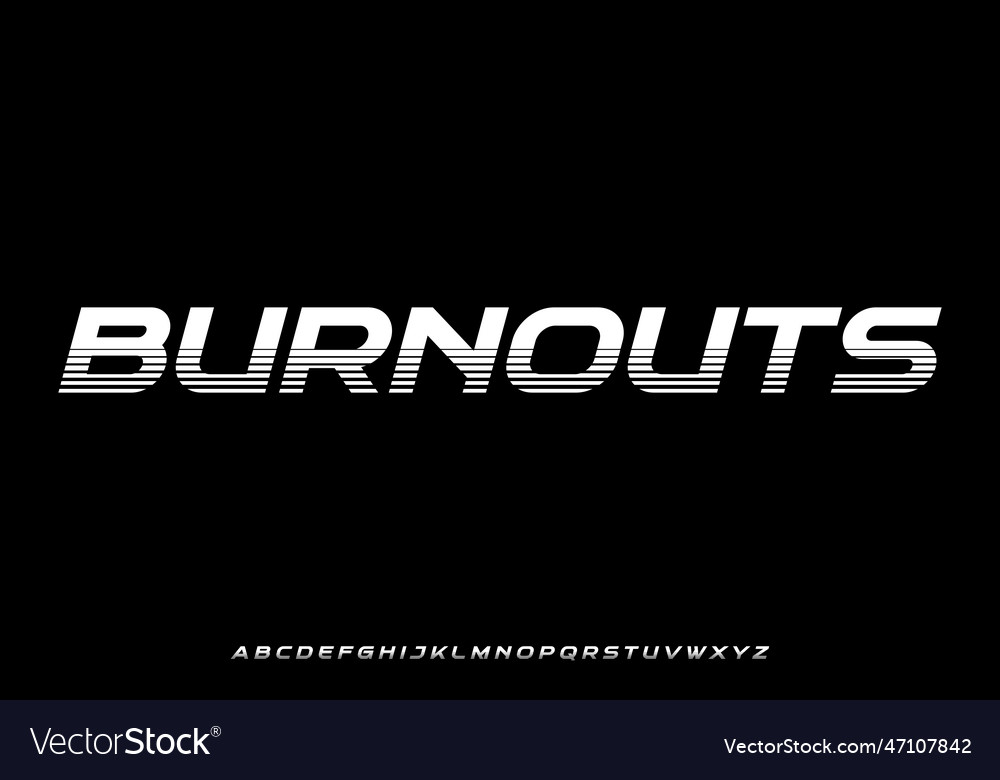 Futuristic slant display font Vector Image Futuristic slant display font