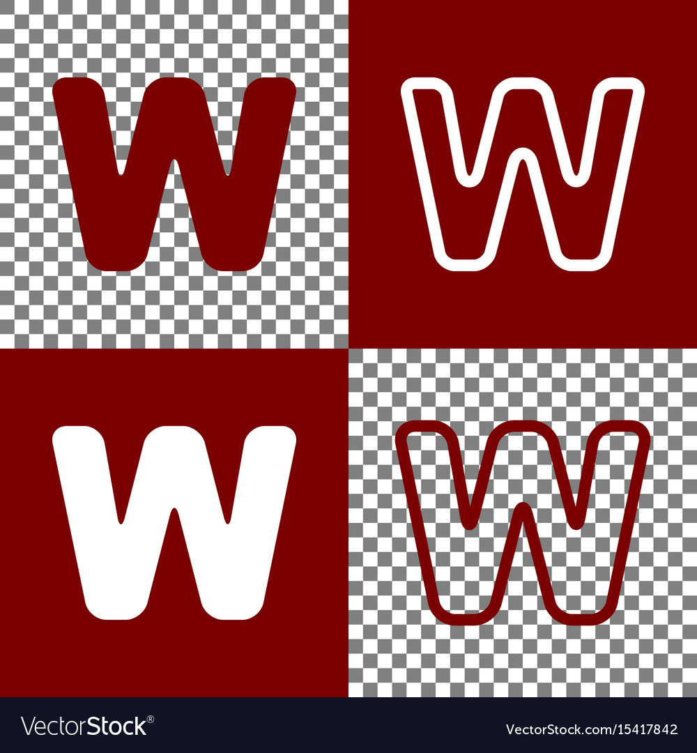 Letter w sign design template element