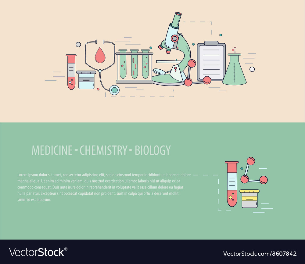 Medical science chemistry hand-drawn design