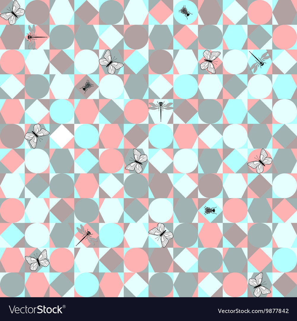 Seamless geometric color pattern