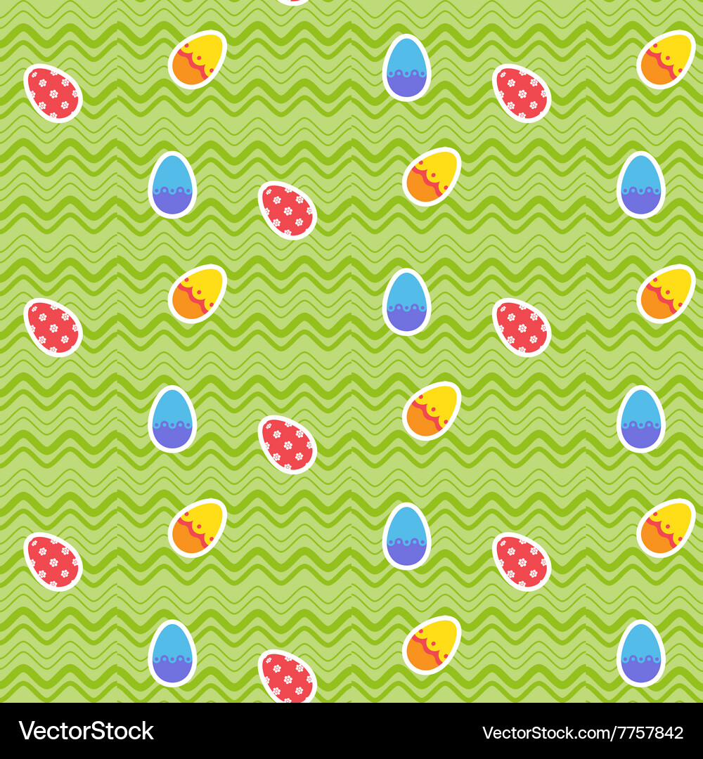 Seamless pattern with easter eggs Royalty Free Vector Image