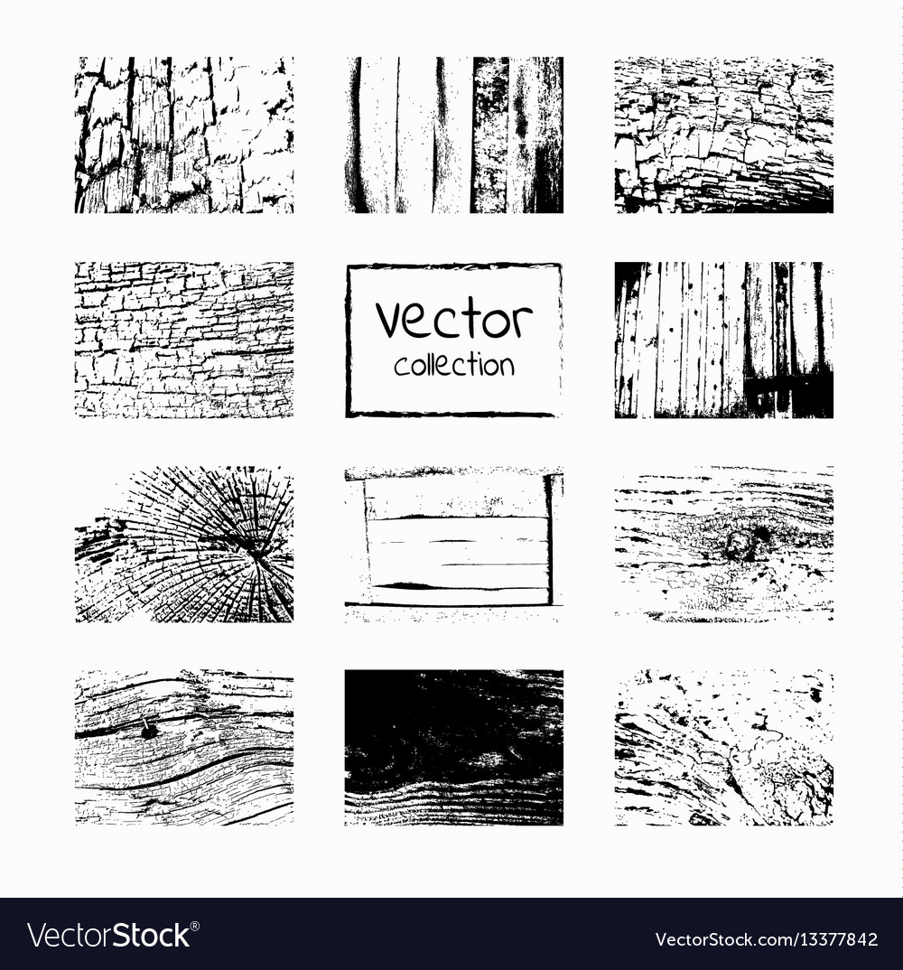 Set wooden background