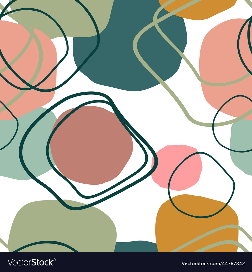 Simple geometric seamless pattern with abstract