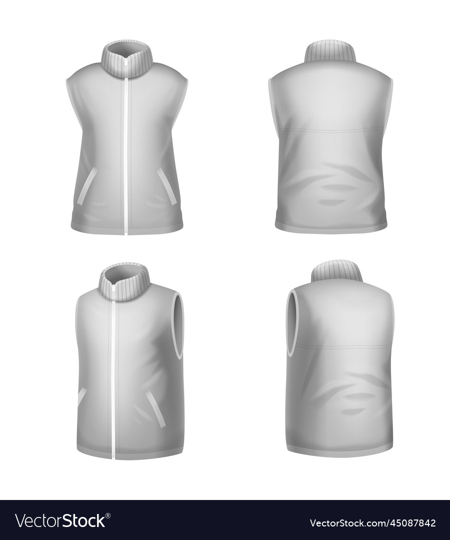 Sleeveless jacket set Royalty Free Vector Image