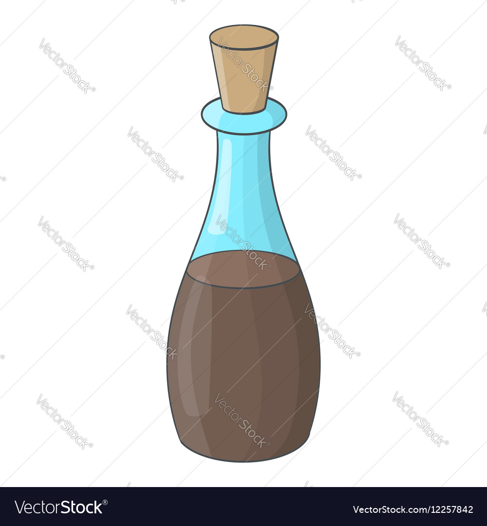 Soy sauce bottle icon cartoon style Royalty Free Vector