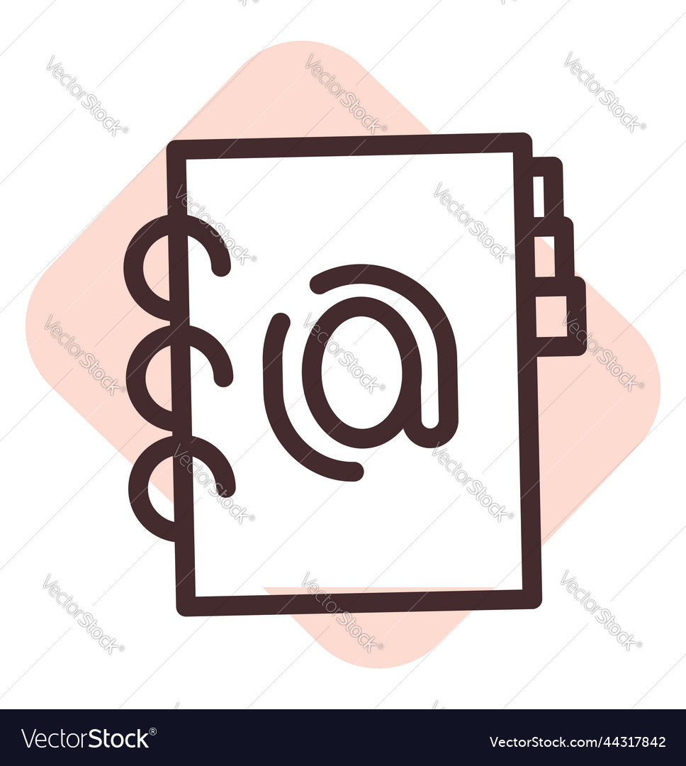 Stationery book on a white background