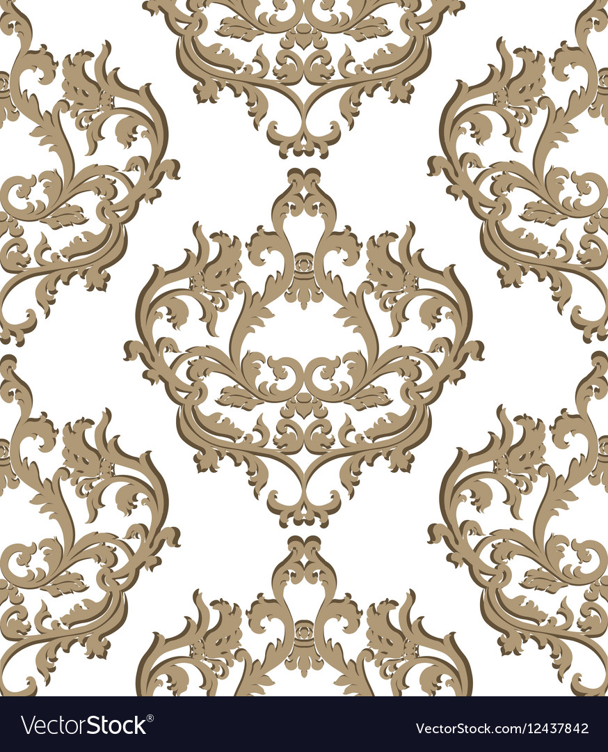 Vintage classic damask pattern Royalty Free Vector Image