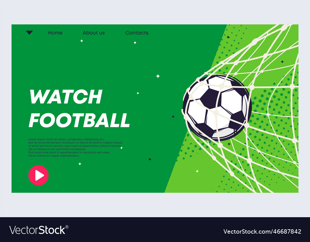 Web banner template for online football