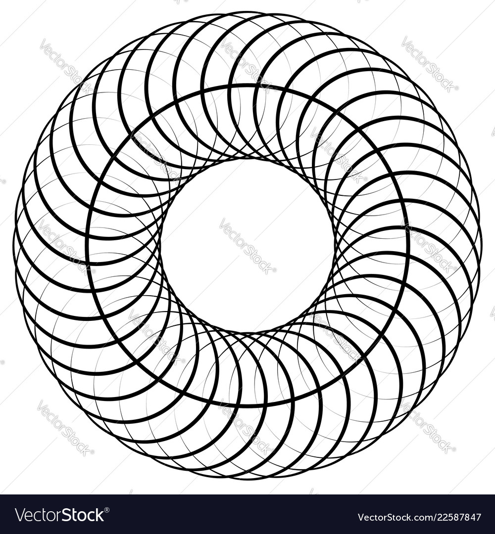 Abstract circular spiral element isolated vector image Abstract circular spiral element isolated