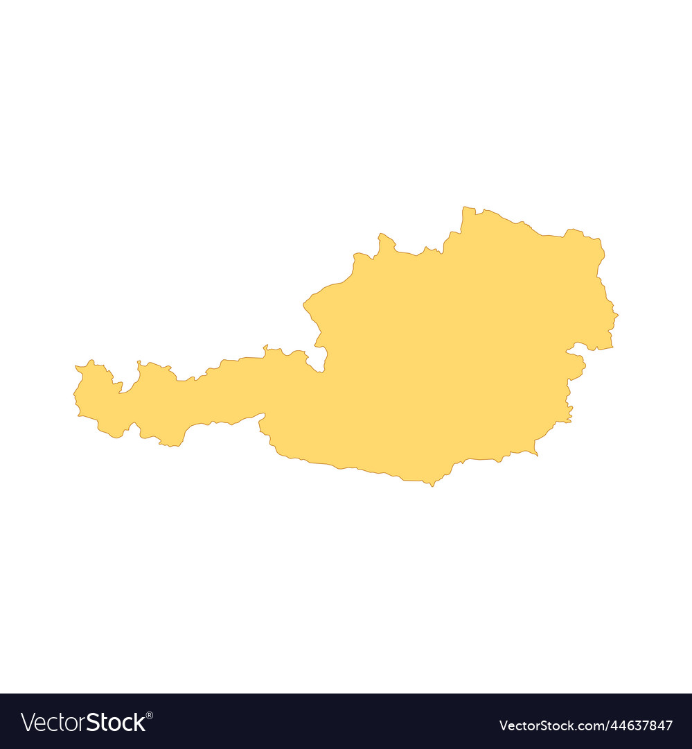Austria map color line element border vector image Austria map color line element border