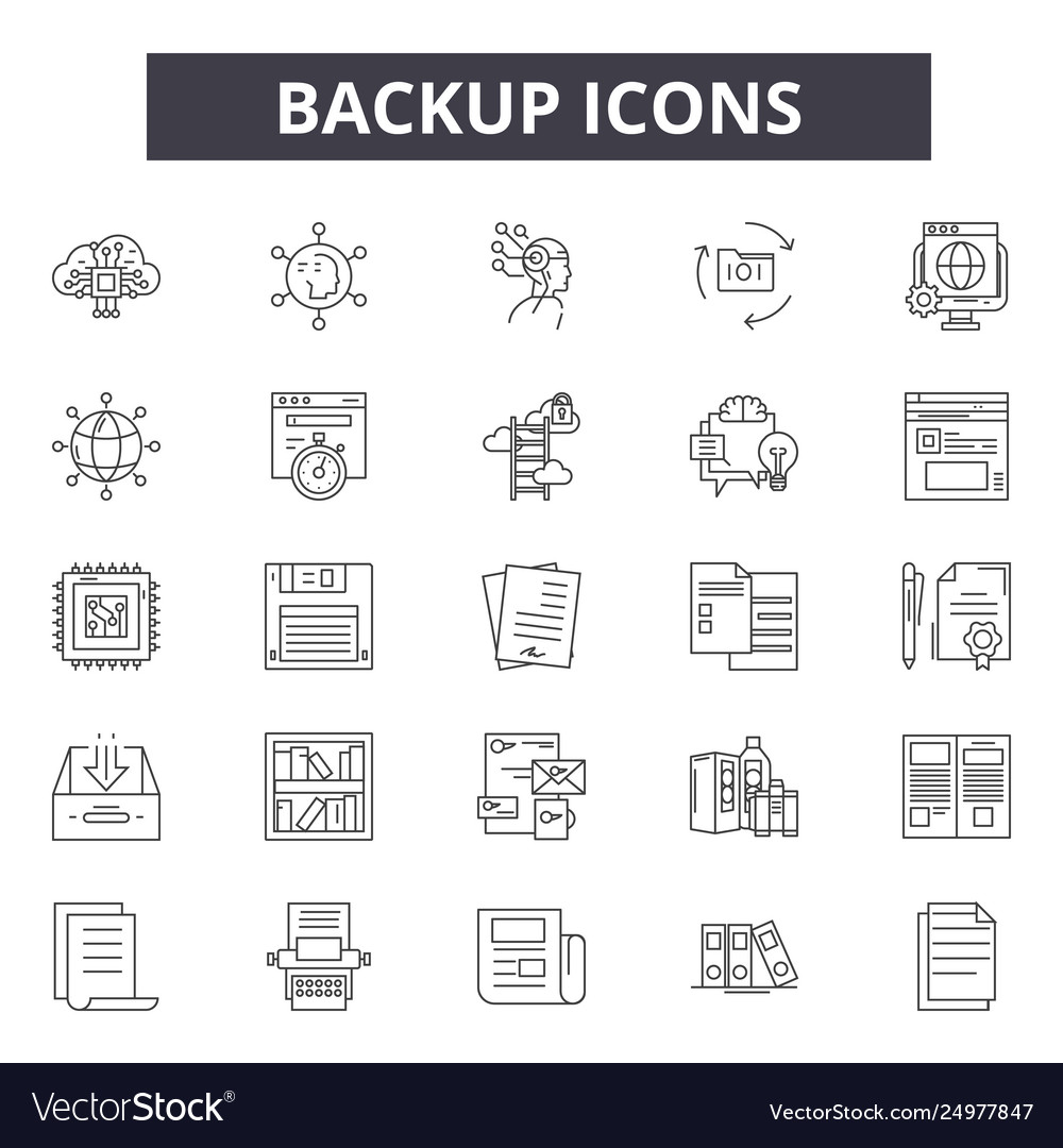 Backup Icon Set - Line Style