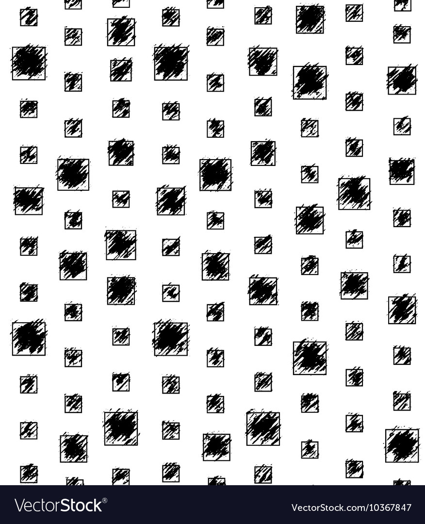 Black and white grunge pattern with squares