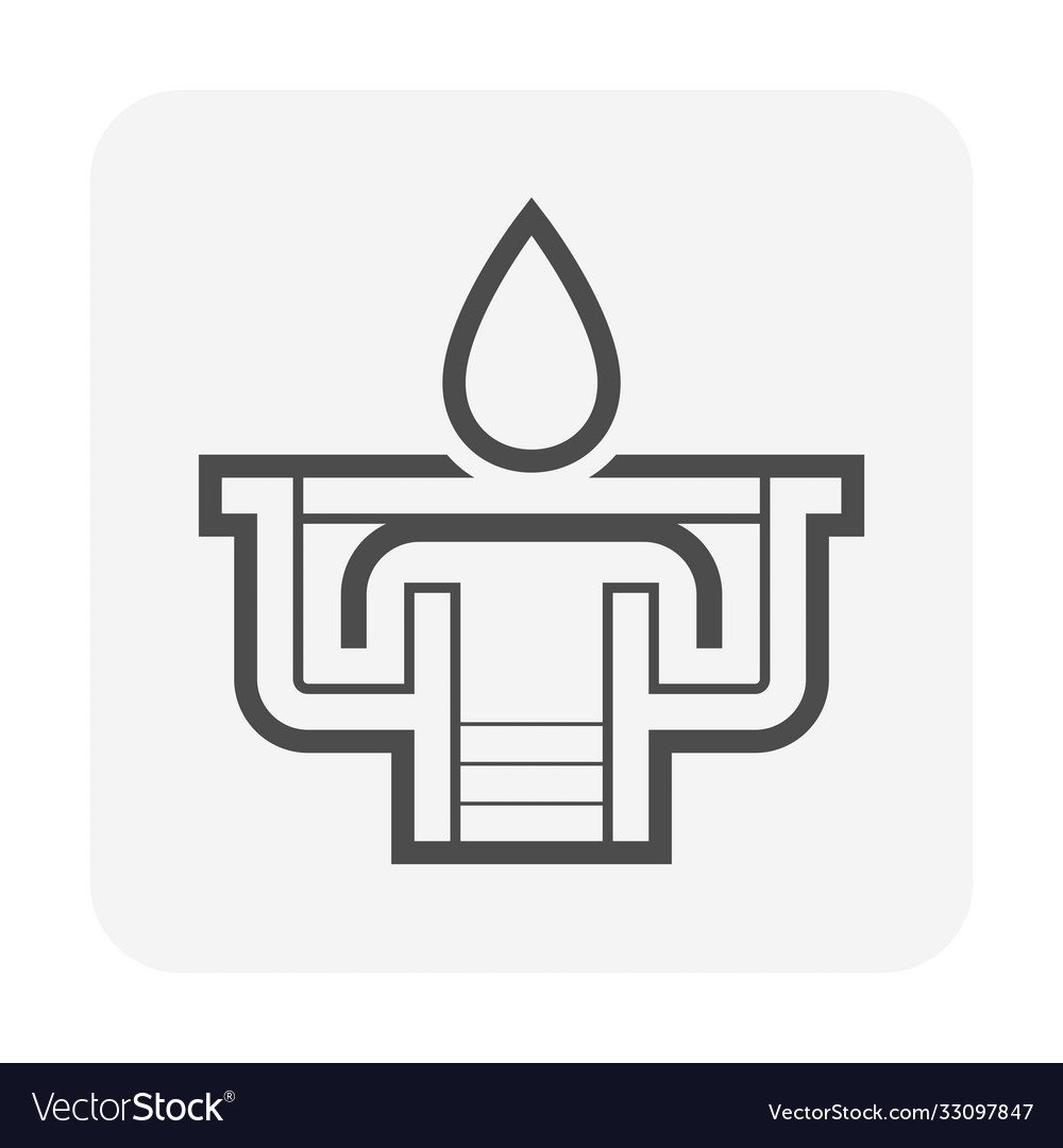 Floor And Roof Drainage Equipment Icon Design Vector Image