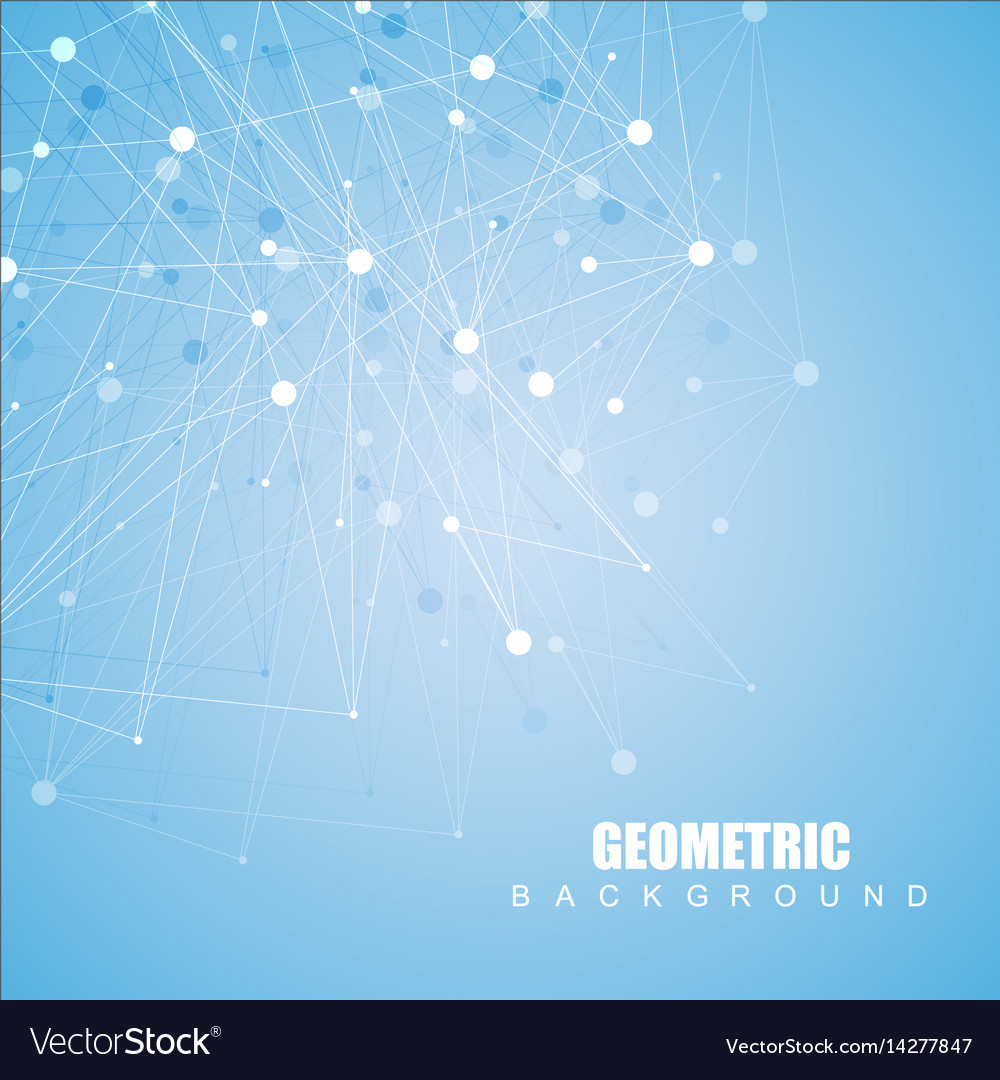 Geometric abstract background with connected line