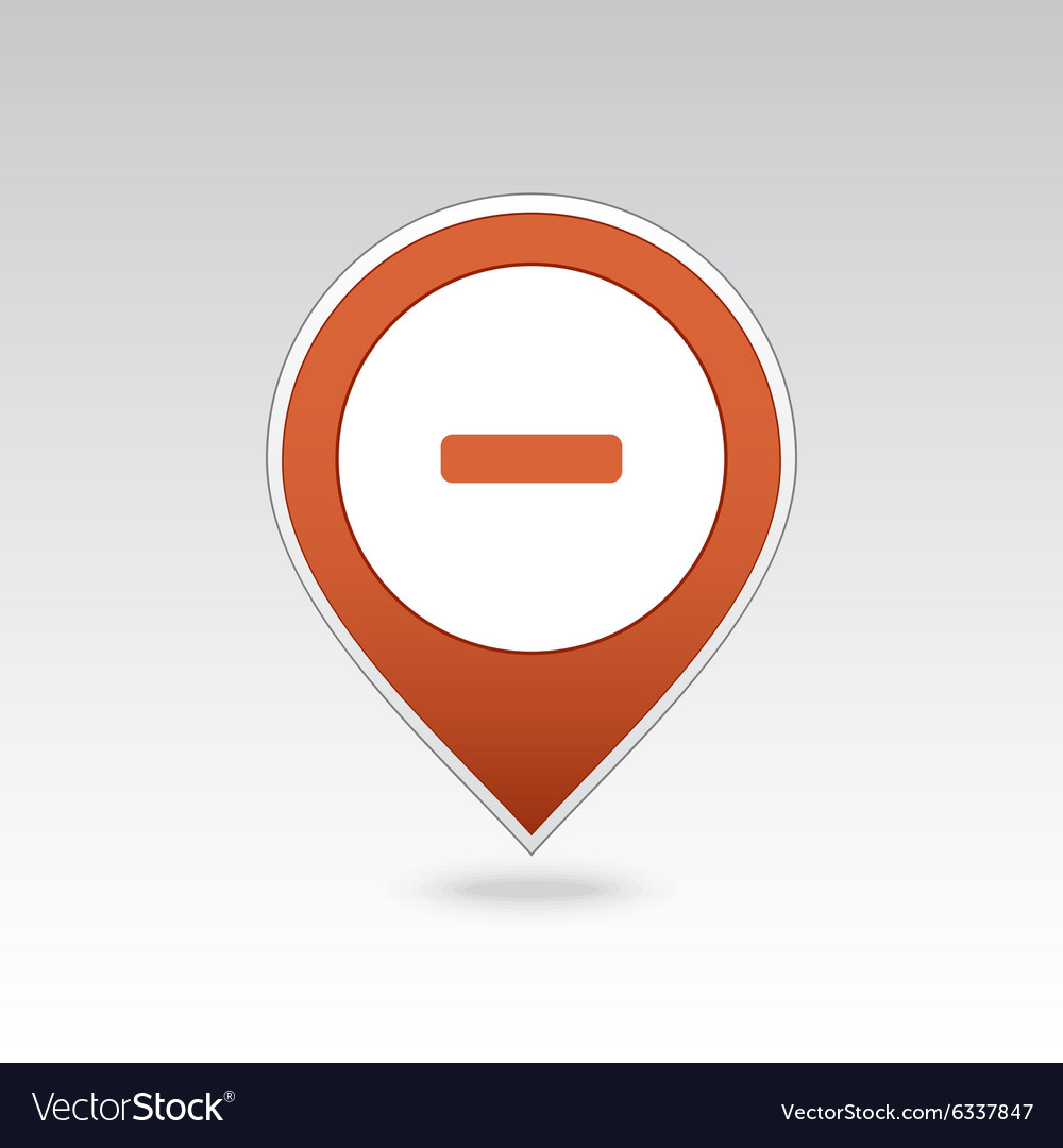 Minus Pin Pointer Icon
