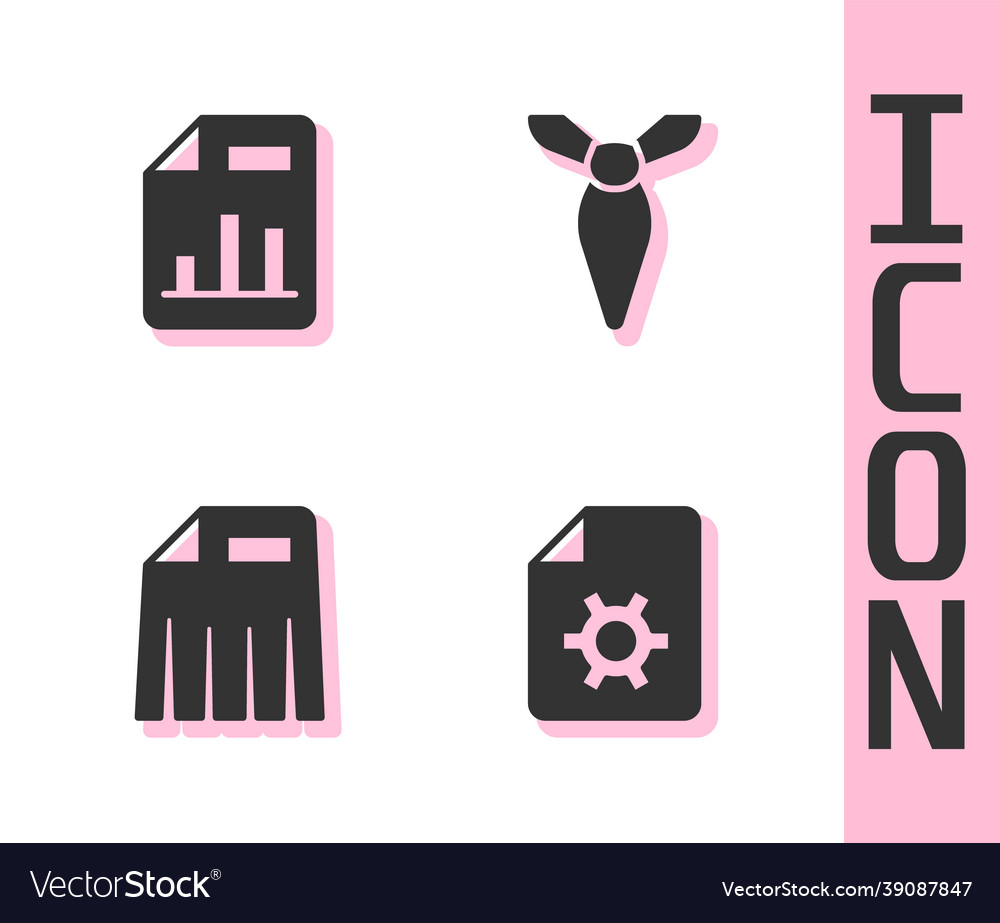 Set document settings with graph chart paper vector image Set document settings with graph chart paper