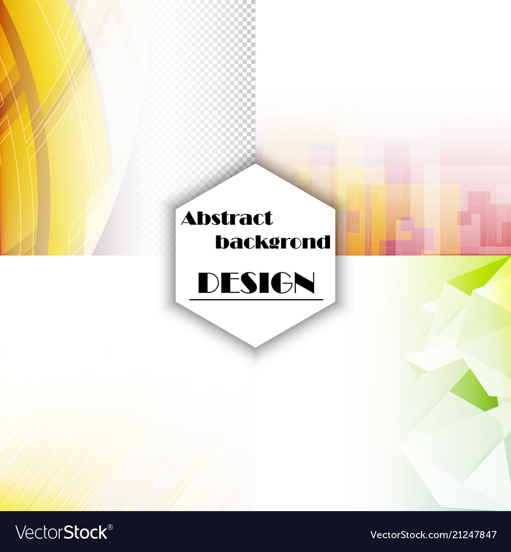 Set of abstract background with geometric elements vector image Set of abstract background with geometric elements