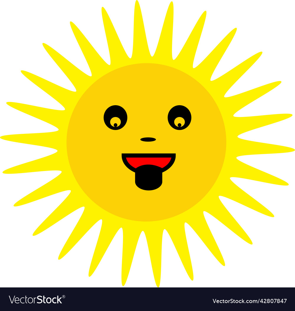 Sun icon emotion cartoon sign symbol design