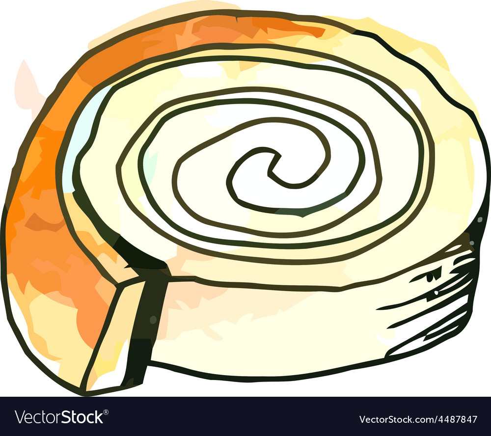 Sweet roll Royalty Free Vector Image - VectorStock