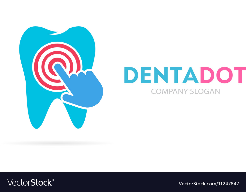 Tooth and click logo combination dental