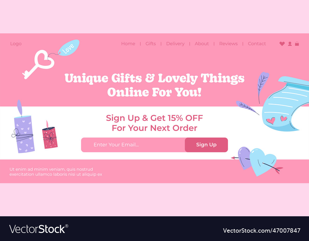 unique-gifts-and-lovely-things-offline-for-you-vector-image