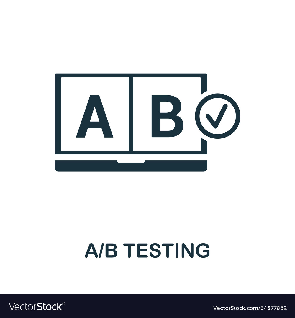 Ab testing icon simple element from website