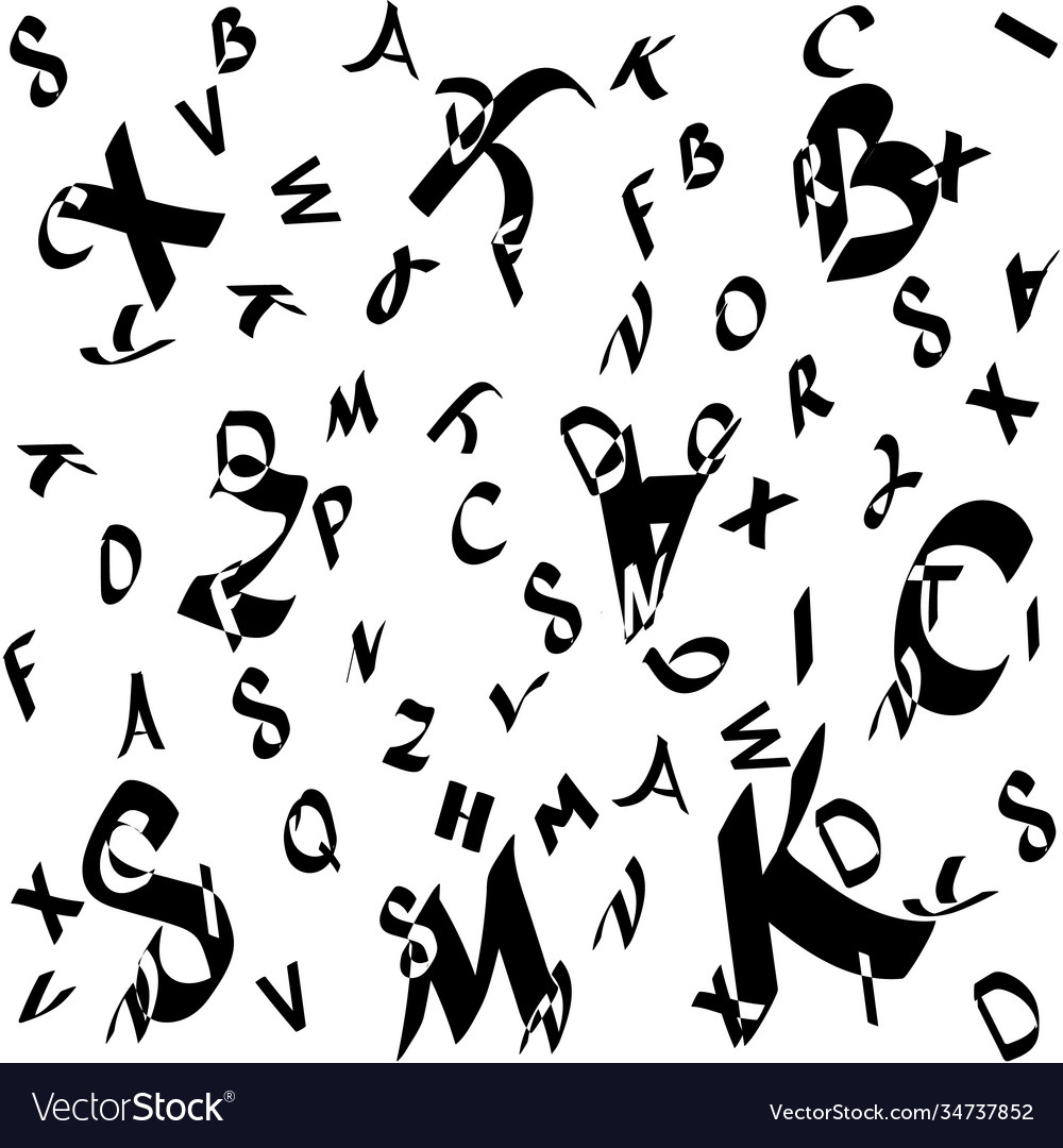 Abstract letter pattern for print and textiles etc