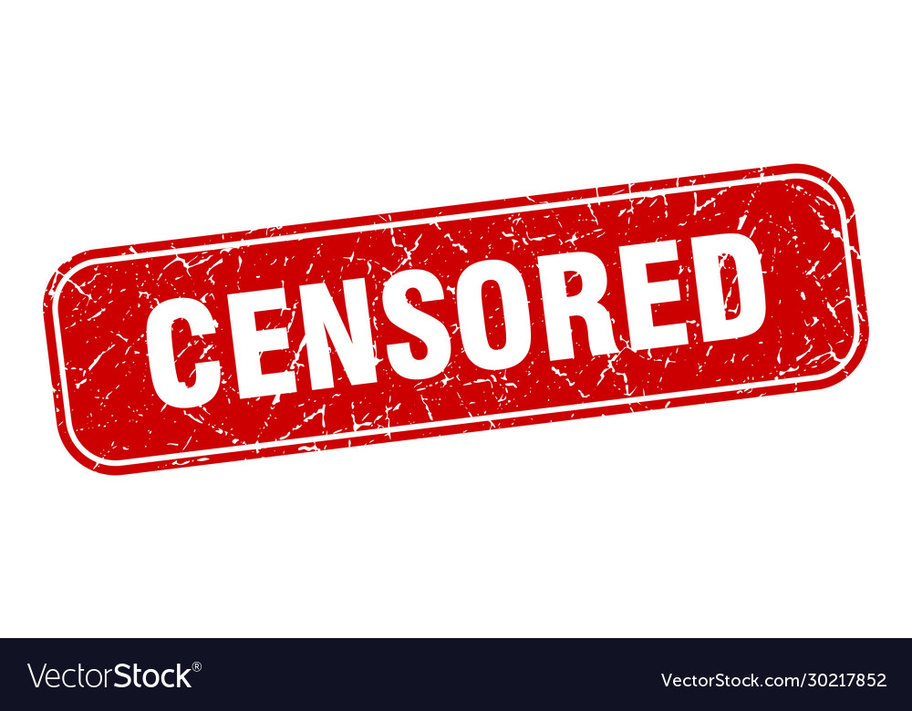 Censored Stamp Square Grungy Red Sign Royalty Free Vector