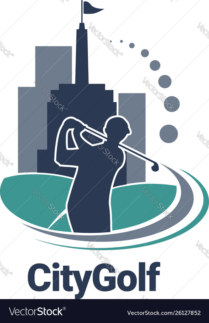 City golf logo sign symbol icon vector image City golf logo sign symbol icon