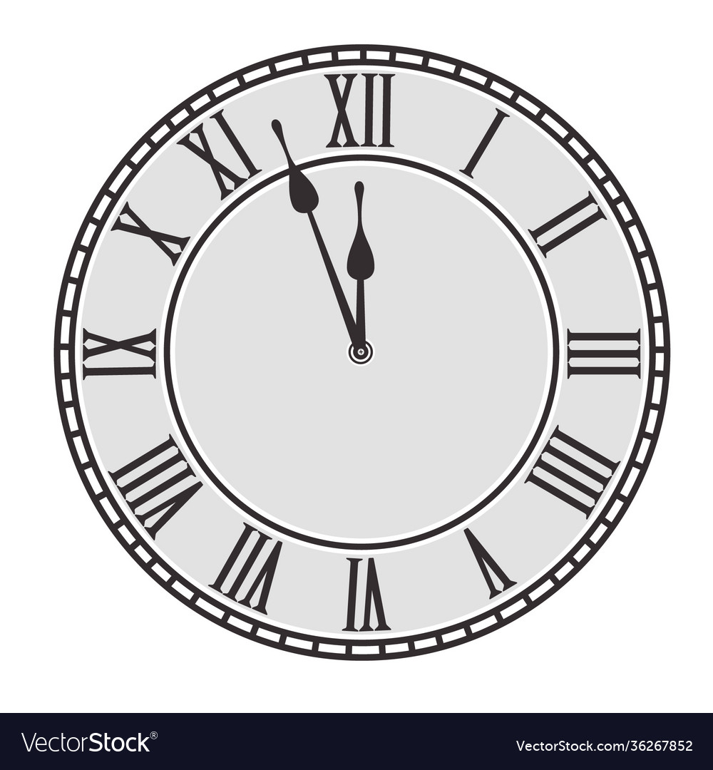 Classical clock dial with two arrows in separate Vector Image Classical clock dial with two arrows in separate