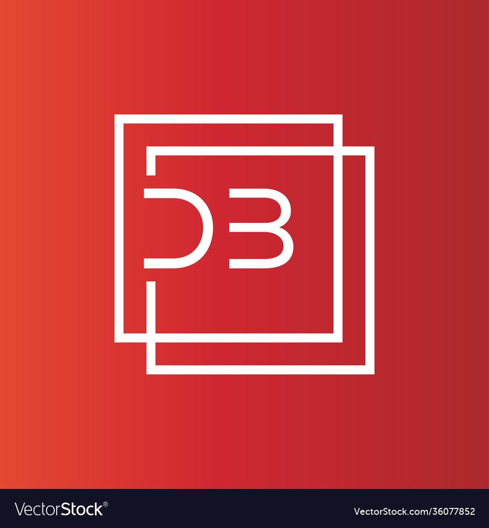 Creative initial letter db square logo design
