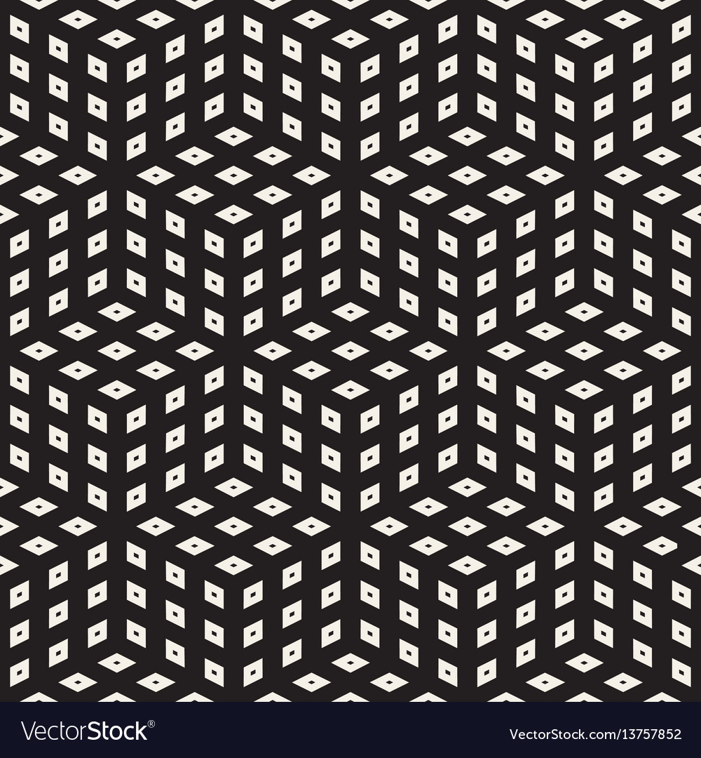 Cubic grid tiling endless stylish texture vector image Cubic grid tiling endless stylish texture