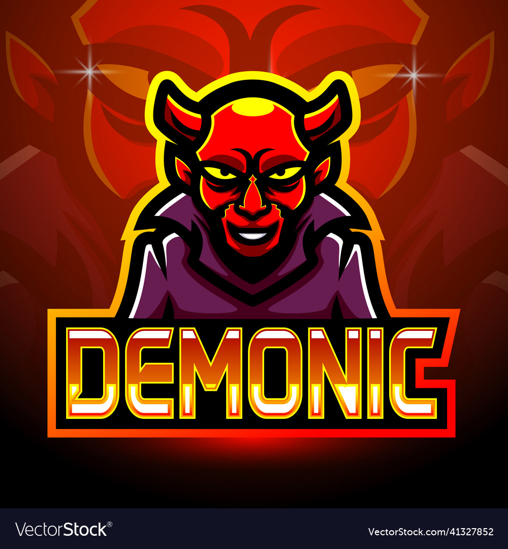 Demonic esport logo mascot design