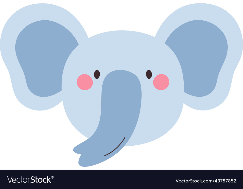 Elephant animal face Royalty Free Vector Image