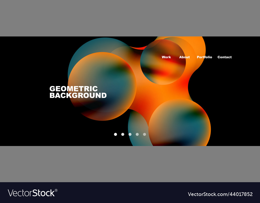 Flowing gradient colors and round elements vector image Flowing gradient colors and round elements