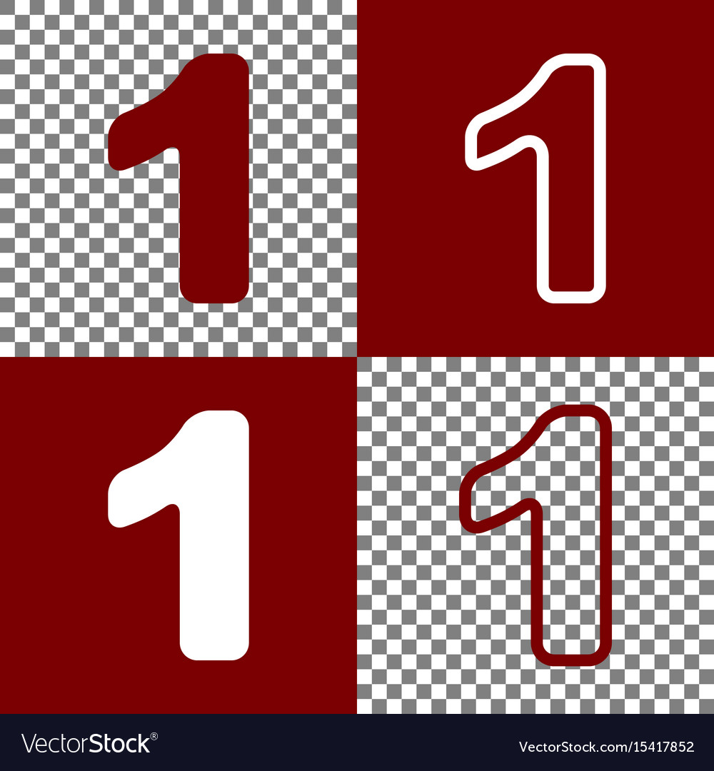 Number 1 sign design template element