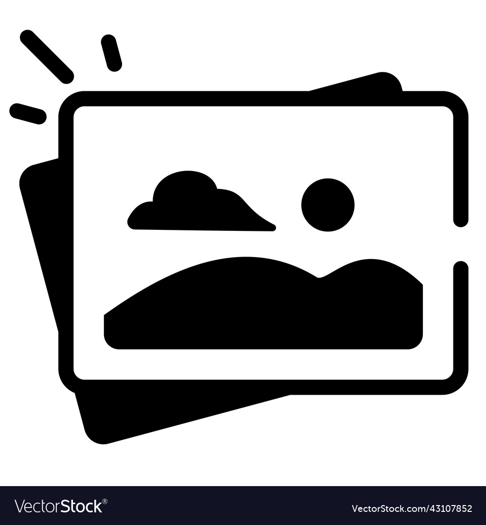Picture image empty state single isolated icon