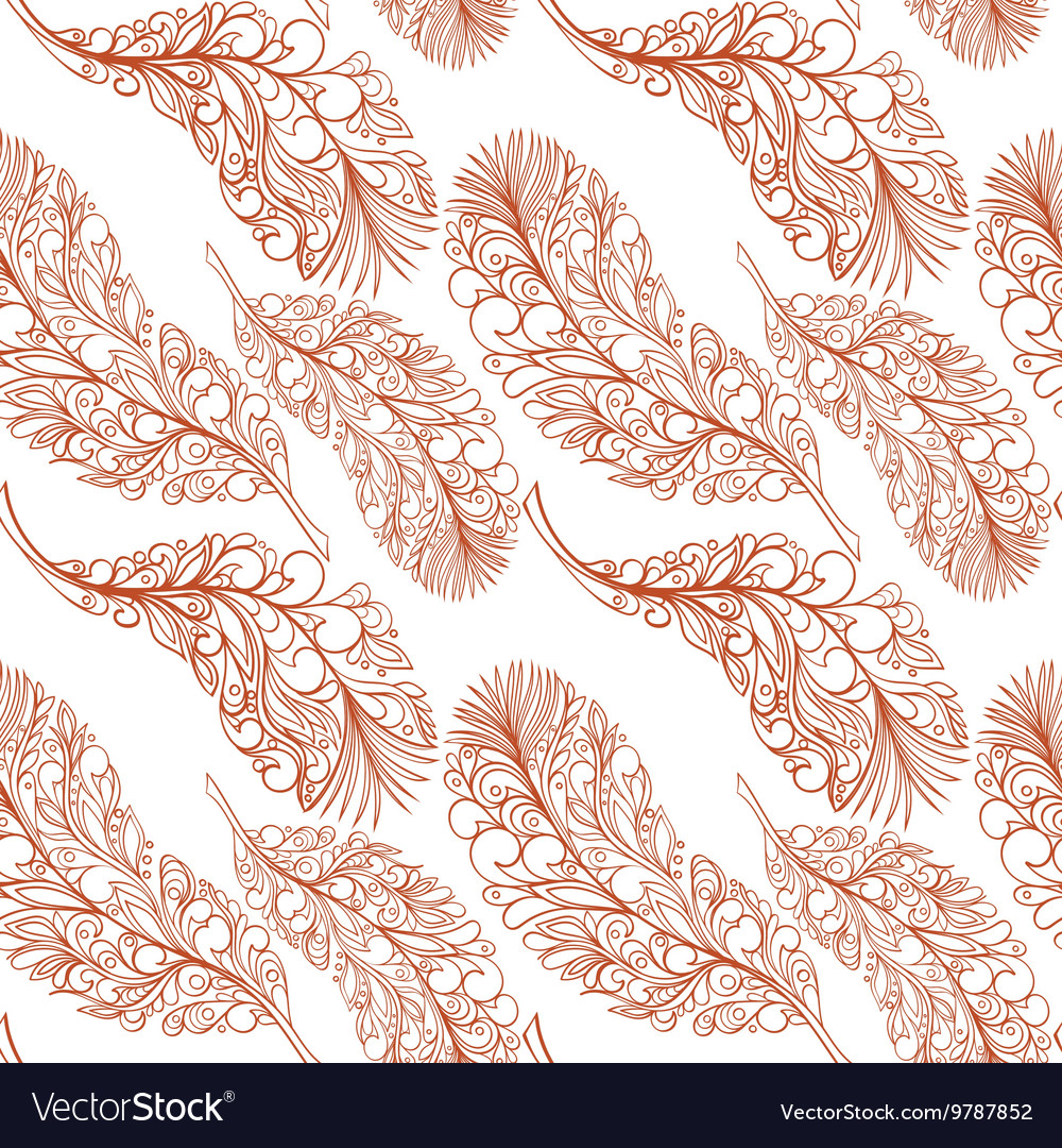 Seamless feather pattern