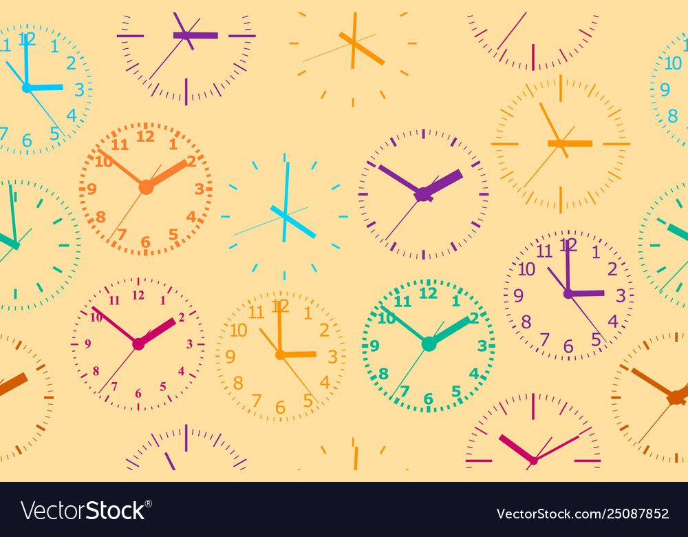 Seamless pattern composed images hours