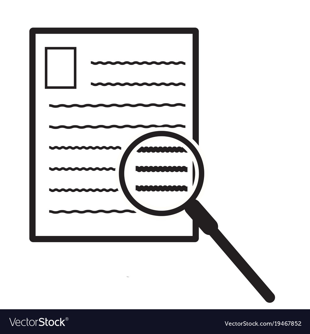 Search document icon on white background file