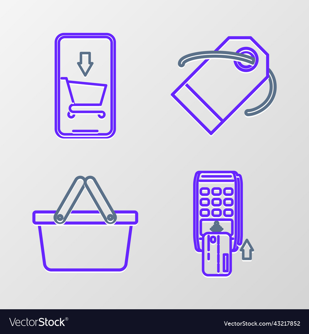 Set line pos terminal with inserted credit card