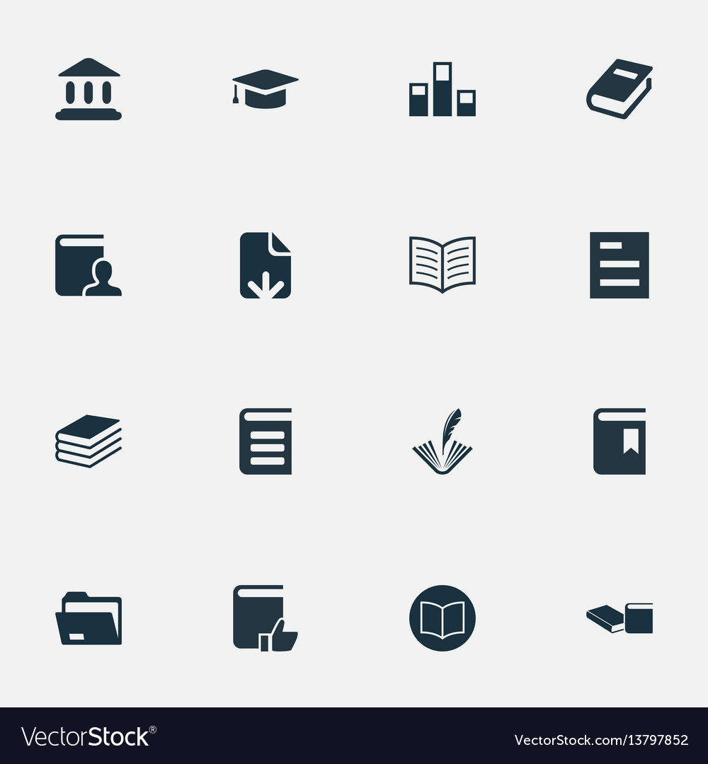 Set of simple knowledge icons